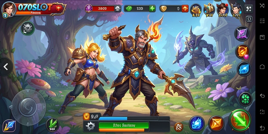 Screenshot utama gameplay 070SLOT menampilkan aksi pertarungan yang mendebarkan.