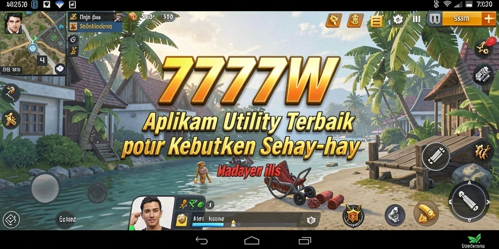 Tampilan antarmuka pengguna 7777W yang intuitif dan menarik.