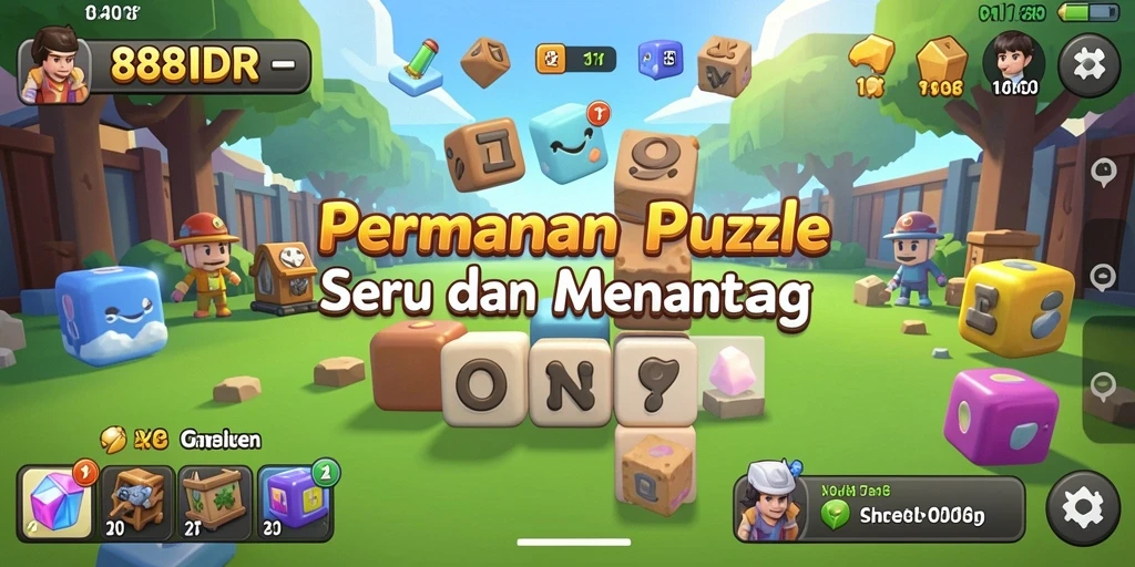 Tampilan permainan <strong>888IDR</strong> yang menarik dan penuh warna dalam mode Puzzle.
