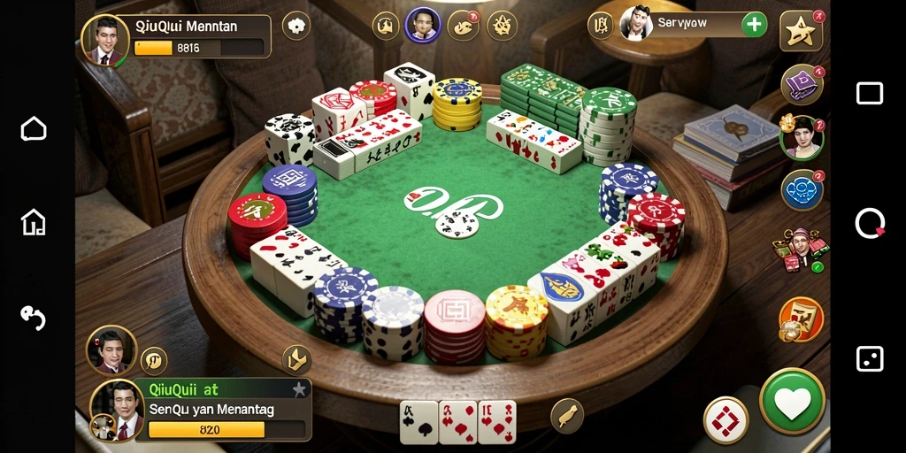 Tampilan gameplay seru dari 8ZK saat bermain QiuQiu.