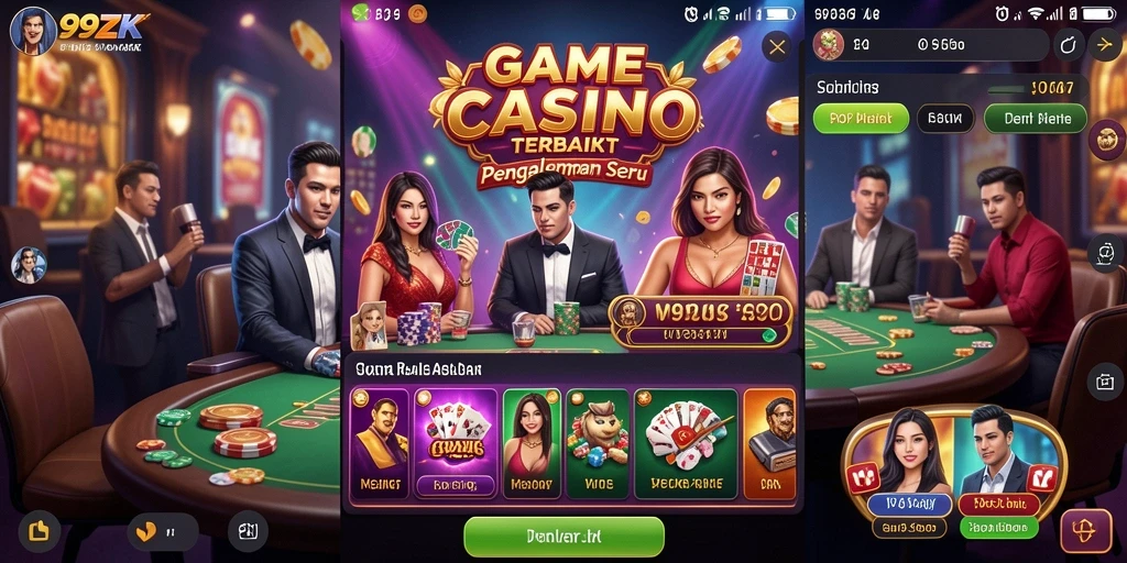 Screenshot gameplay Live Casino 99ZK yang seru dan interaktif.