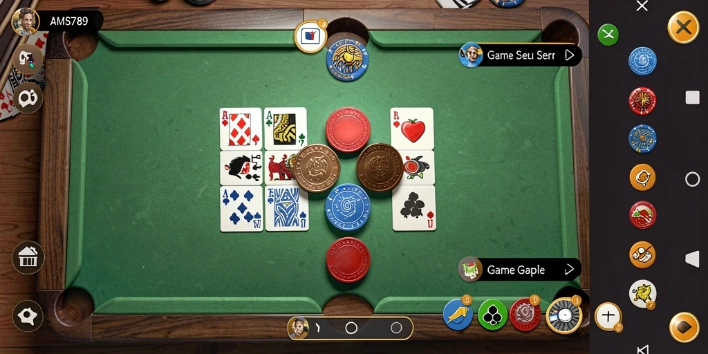 Gameplay seru Gaple dengan tampilan grafis yang menarik.