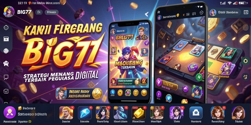 Tangkapan layar utama BIG77 menampilkan pertempuran strategi yang epik.