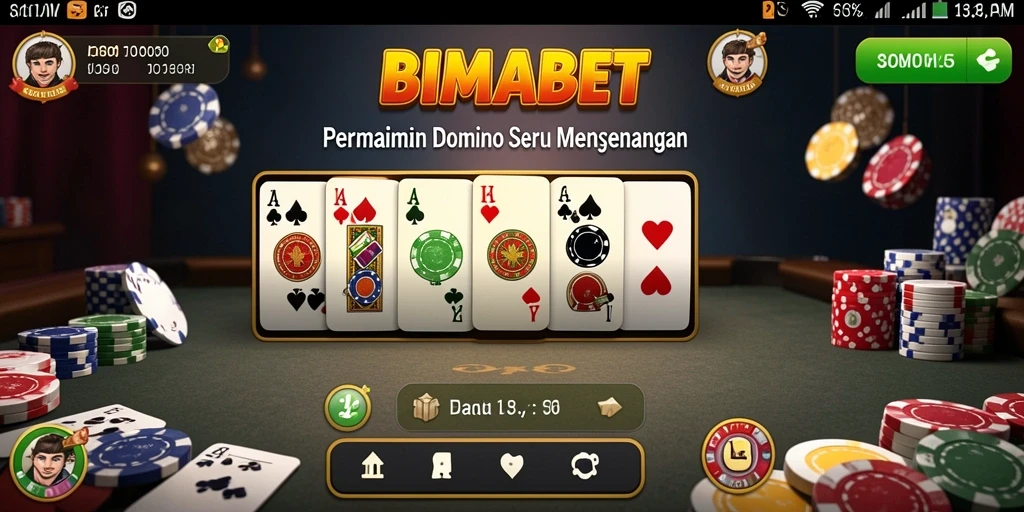 Tampilan gameplay domino yang seru dan interaktif.