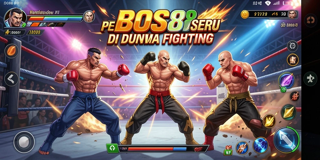 Tangkapan layar gameplay BOS88 menampilkan aksi pertarungan yang seru dan karakter yang dinamis.