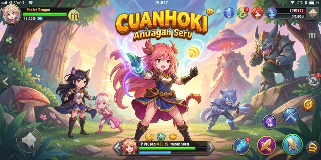 Tampilan gameplay CUANHOKI yang menakjubkan dan interaktif.