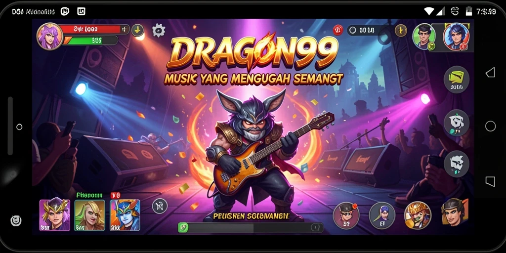 Gameplay menarik DRAGON99 dengan karakter musik yang penuh semangat.
