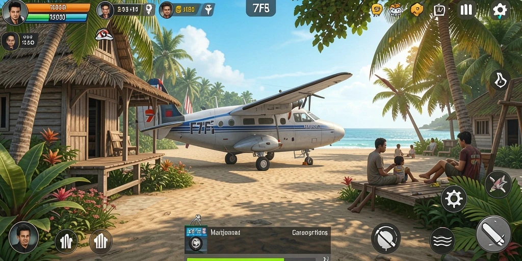 Screenshot gameplay F7F7 menampilkan aksi seru dan penuh warna.