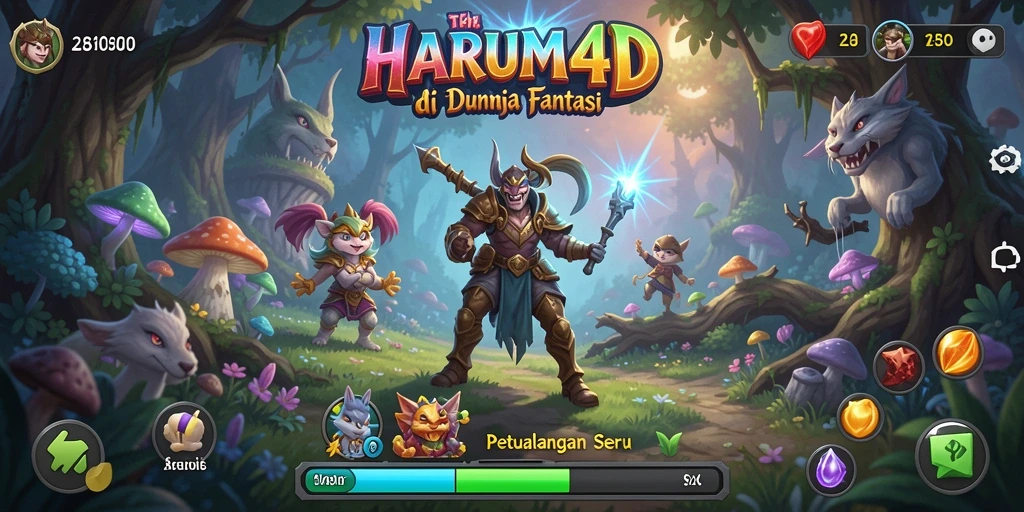 Gameplay seru di HARUM4D, menjelajahi dunia fantasi.