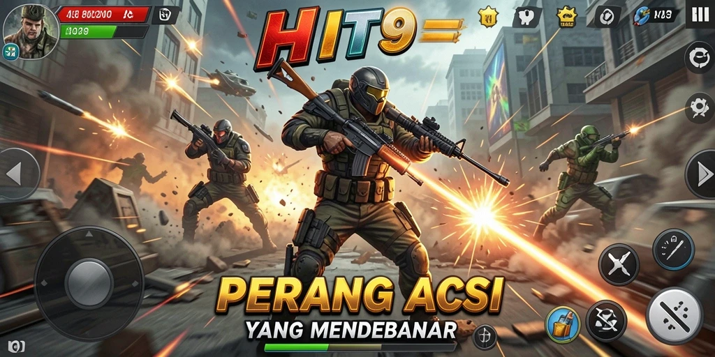 Tampilan aksi seru dalam gameplay HIT9 yang mendebarkan.