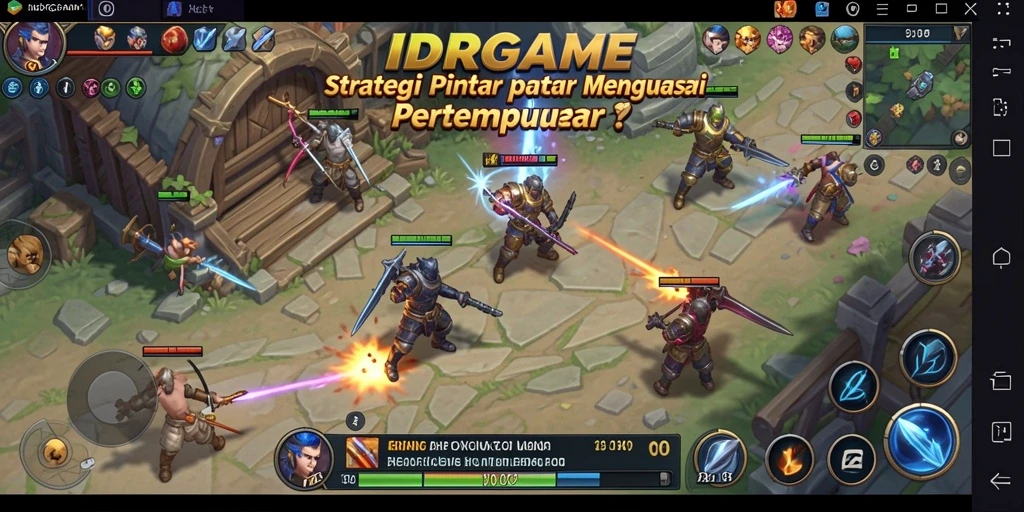 Tampilan menarik dari gameplay strategi IDRGAME dalam aksi.