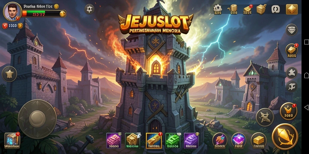Gameplay JEJUSLOT yang mendebarkan dan penuh aksi Tower Defense.