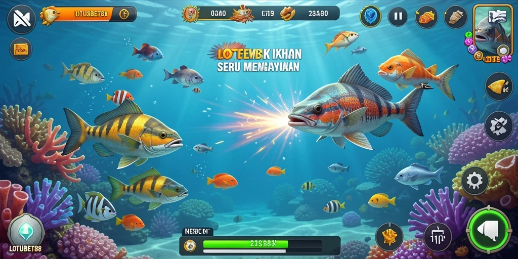 Tangkapan ikan seru dalam LOTUSBET88 dengan grafik menarik.