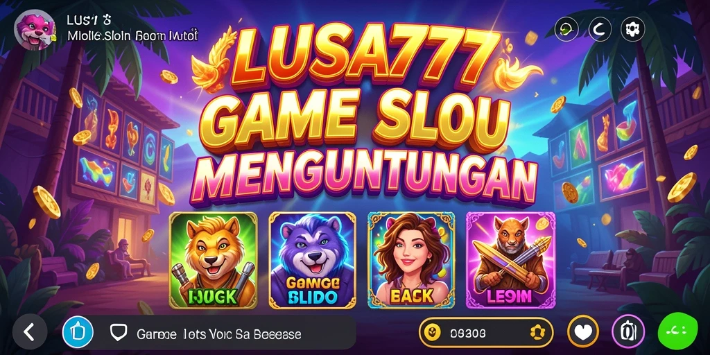 Tampilan gameplay slot yang menarik dan penuh warna di LUSA777.