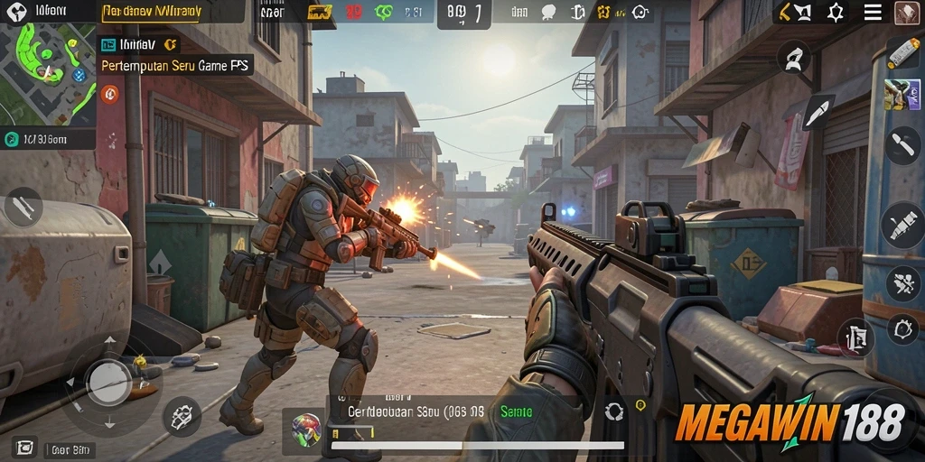 Tampilan menarik gameplay seru MEGAWIN188 dalam aksi FPS.