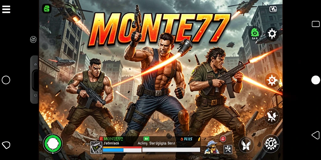 Tampilan aksi mendebarkan dalam game MONTE77.
