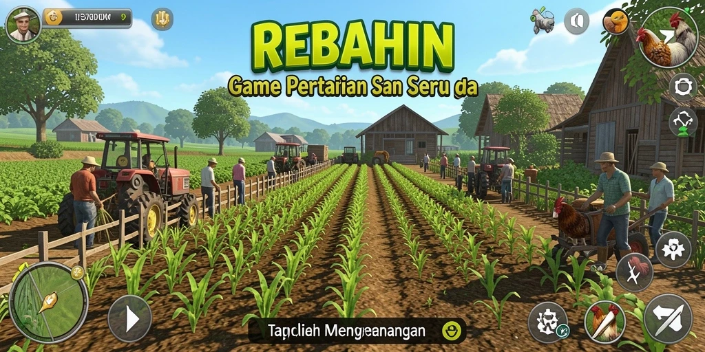 Gameplay seru bertani dengan REBAHIN yang mengasyikkan.