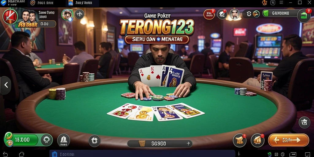 Tampilan screenshot utama TERONG123 yang menampilkan gameplay poker yang menarik.