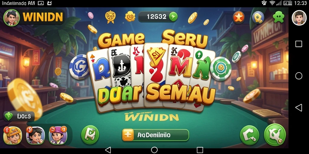 Tampilan gameplay seru WINIDN dengan interaksi pemain yang aktif.